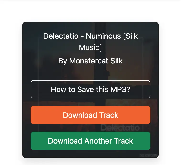 Save Soundcloud MP3 track to device