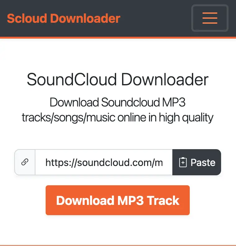 Paste Soundcloud track link